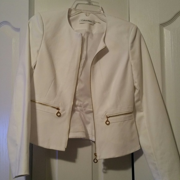Calvin Klein Jackets & Blazers - #59 Calvin  Klein White Suit Jacket /Blazer 6P
